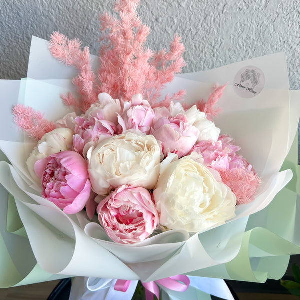 Pink & White Peony Bouquet